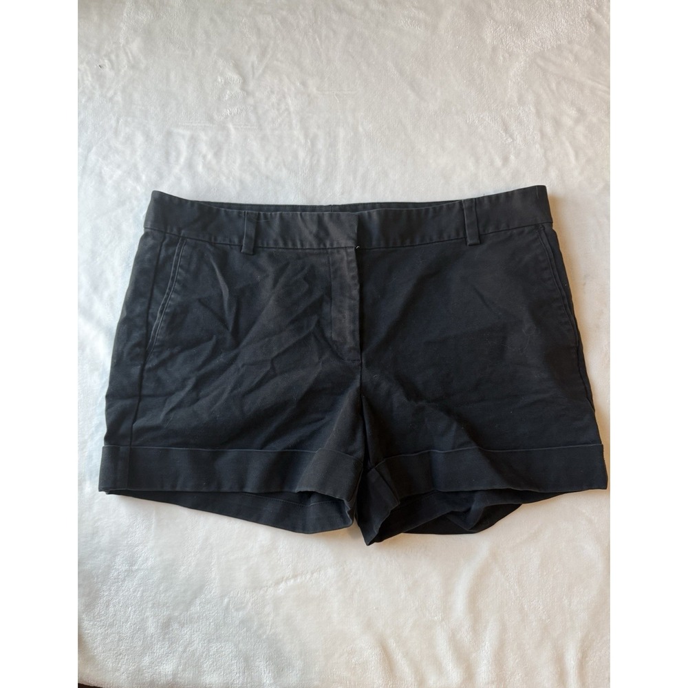 Women's Black Cotton Shorts - Joe Fresh - Size 12, Pockets, Belt Loop‎